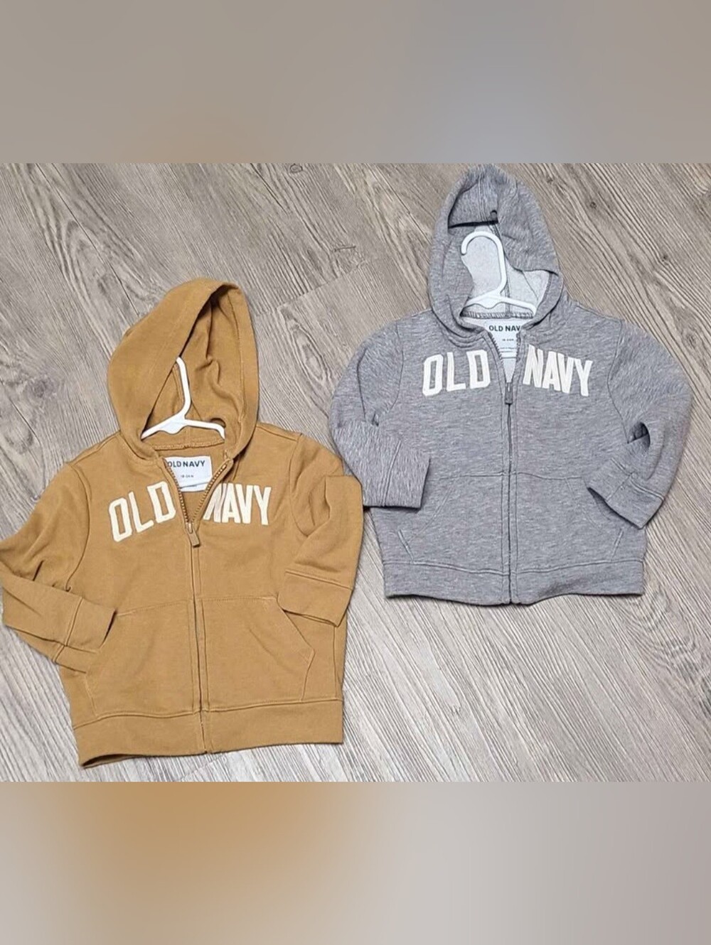 18-24M Old Navy Kids Zip Hoodie - Gray & Tan Sold Together